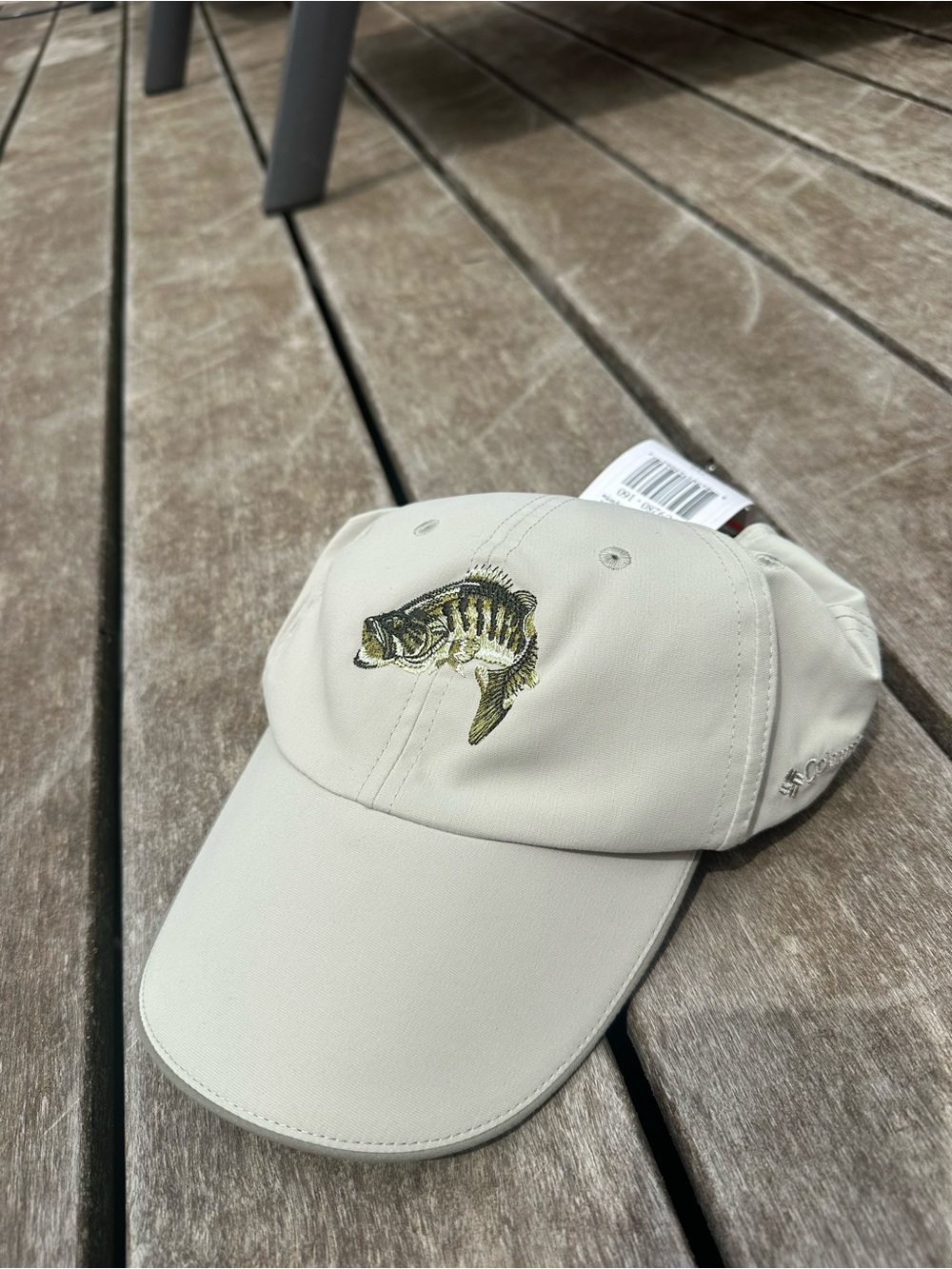 Embroidered Fish Beige Baseball Cap - Casual Men's Hat